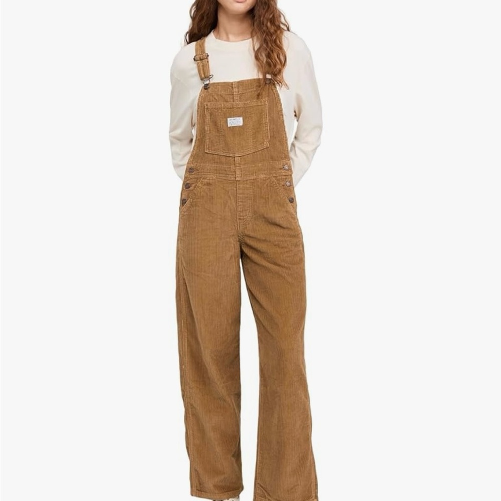 Signature by Levi Strauss Brown Overalls with Relaxed Fit